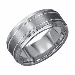 Tungsten Rings Zales Triton Men S 9 0mm Comfort Fit Tungsten Wedding Band