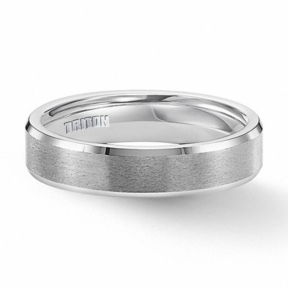 Triton Men S 5 0mm Comfort Fit White Tungsten Wedding Band Triton Men S 5 0mm Comfort Fit White Tungsten Wedding Band