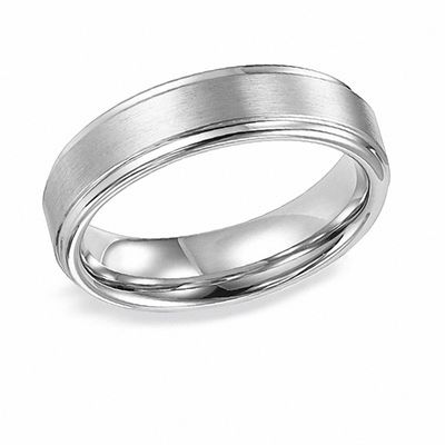 Triton Men's 6.0mm Comfort Fit Double Groove Tungsten Wedding Band | Zales