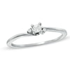 Thumbnail Image 0 of 1/6 CT. T.W. Princess-Cut Diamond Three Stone Promise Ring in 10K White Gold