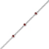 Thumbnail Image 0 of Garnet Station Bracelet in Sterling Silver