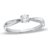 Thumbnail Image 1 of 1/6 CT. Diamond Solitaire Promise Ring in 10K White Gold