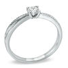 Thumbnail Image 2 of 1/6 CT. Diamond Solitaire Promise Ring in 10K White Gold