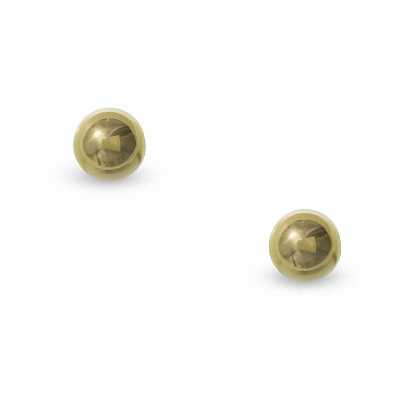 Main Image 1 of 4.0mm Polished Ball Stud Earrings in 14K Gold