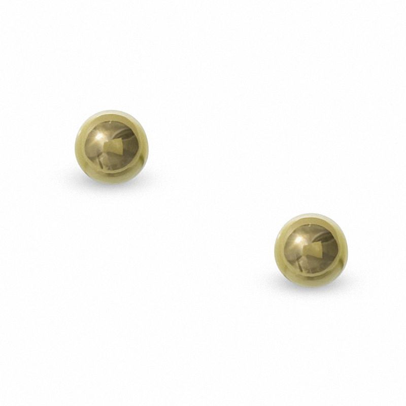 4.0mm Polished Ball Stud Earrings in 14K Gold