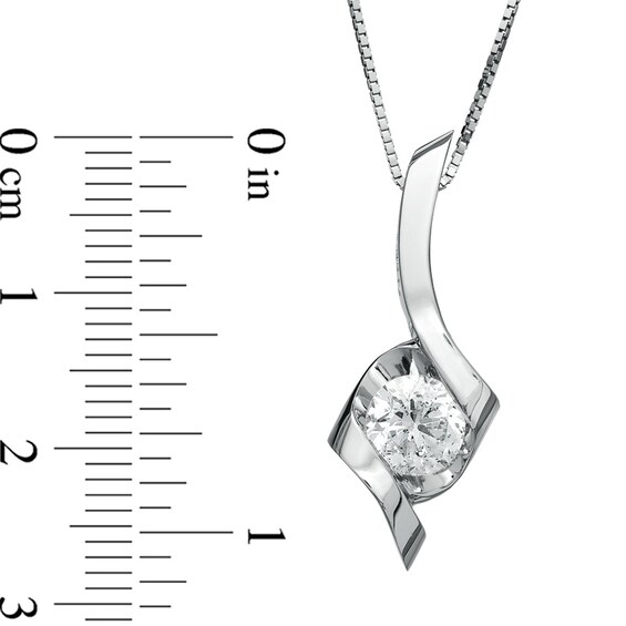 1 CT. Certified Diamond Sirenaâ¢ Solitaire Pendant in 14K White Gold (I/I1)
