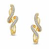 Thumbnail Image 1 of 1/5 CT. T.W. Diamond Twist Drop Earrings in 10K Gold