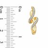 Thumbnail Image 2 of 1/5 CT. T.W. Diamond Twist Drop Earrings in 10K Gold