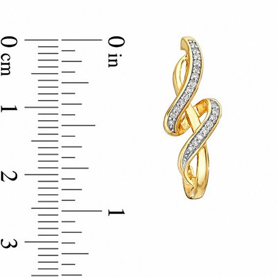 1/5 CT. T.w. Diamond Twist Drop Earrings in 10K Gold