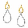 Thumbnail Image 1 of 1/5 CT. T.W. Diamond Double Teardrop Earrings in 10K Gold