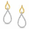 Thumbnail Image 0 of 1/5 CT. T.W. Diamond Double Teardrop Earrings in 10K Gold