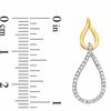Thumbnail Image 2 of 1/5 CT. T.W. Diamond Double Teardrop Earrings in 10K Gold