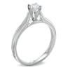Thumbnail Image 1 of 3/8 CT. Certified Diamond Solitaire Engagement Ring in 14K White Gold (F/I1)