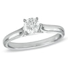 Thumbnail Image 1 of 1/2 CT. Certified Colorless Diamond Solitaire Engagement Ring in 14K White Gold (F/I1)