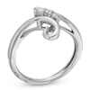 Thumbnail Image 2 of Diamond Accent Three Stone Figure Eight Ring in 10K White Gold