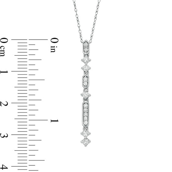 1/4 CT. T.w. Diamond Dangle Pendant in 10K White Gold