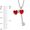 Thumbnail Image 1 of Diamond Accent Heart Key Locket in Sterling Silver