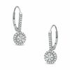 Thumbnail Image 1 of 1/2 CT. T.W. Diamond Composite Drop Earrings in 10K White Gold