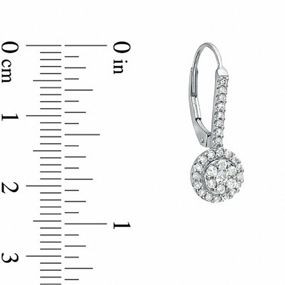 1/2 CT. T.w. Diamond Composite Drop Earrings in 10K White Gold