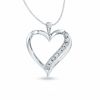Thumbnail Image 1 of Diamond Accent Heart Pendant in Sterling Silver