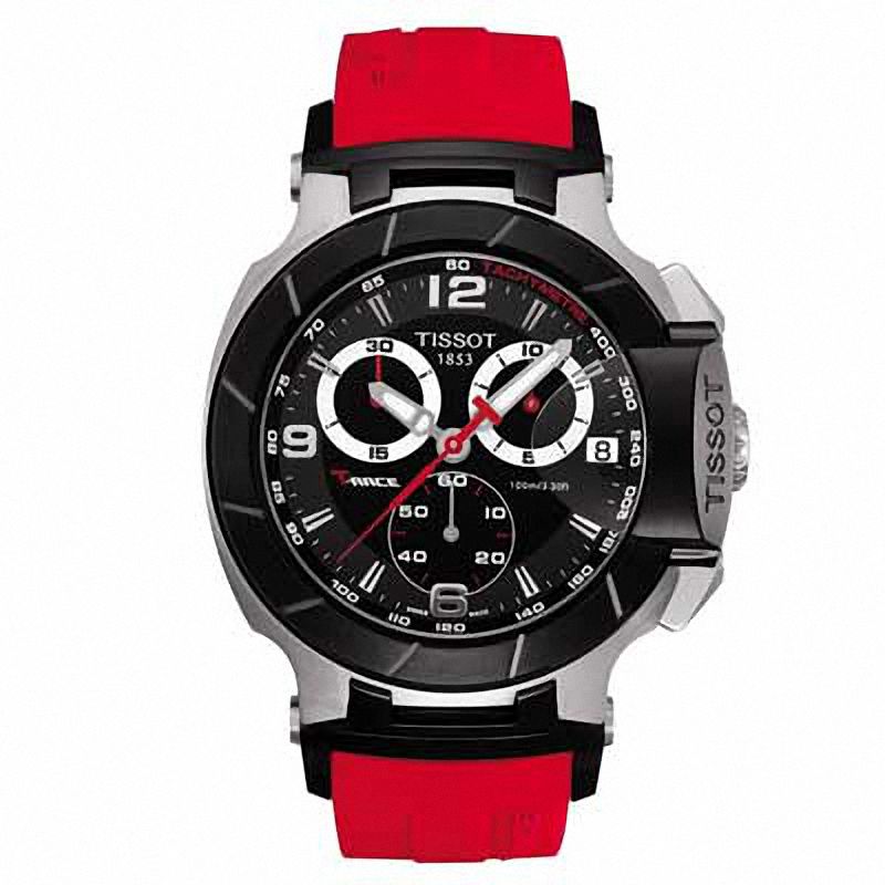 Main Image 1 of Men's Tissot T-Race Chronograph Strap Watch with Black Dial (Model: T048.417.27.057.01)