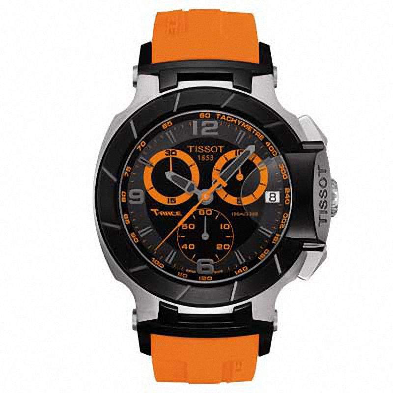 Main Image 1 of Men's Tissot T-Race Chronograph Strap Watch with Black Dial (Model: T048.417.27.057.04)
