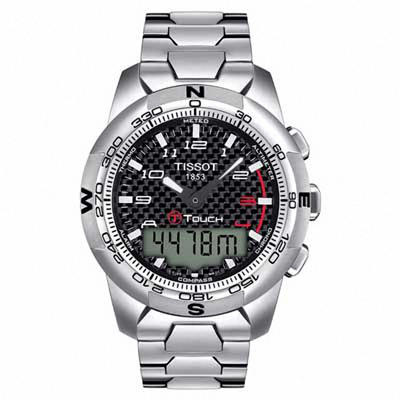 Main Image 1 of Men's Tissot T-Touch II Titanium Watch with Black Dial (Model: T047.420.44.207.00)