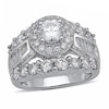 Thumbnail Image 0 of 3-1/2 CT. T.W. Baguette and Round Diamond Engagement Ring in 14K White Gold