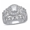 Thumbnail Image 1 of 3-1/2 CT. T.W. Baguette and Round Diamond Engagement Ring in 14K White Gold