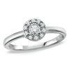 Thumbnail Image 0 of 1/4 CT. T.W. Multi-Diamond Frame Ring in 10K White Gold