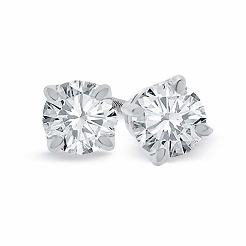 2 CT. T.W. Certified Diamond Solitaire Stud Earrings in Platinum (I/SI2)