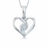 Thumbnail Image 1 of Sirena™ 1/10 CT. Diamond Heart Pendant in 10K White Gold