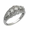 Thumbnail Image 2 of 1-1/4 CT. T.W. Diamond Five Stone Frame Anniversary Ring in 14K White Gold