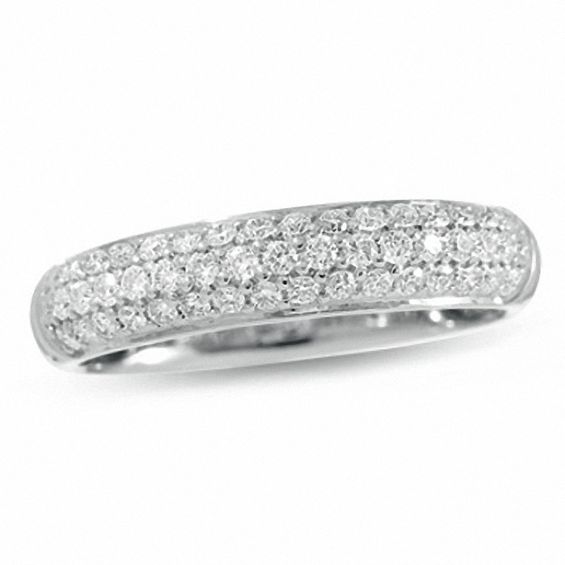 1/2 CT. T.w. Diamond Pavé Anniversary Band in 14K White Gold