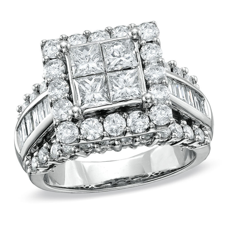 10K White Gold Quad Diamond Bridal Set Braided Engagement Ring + Band Set 1  Ct. - JFL Diamonds & Timepieces