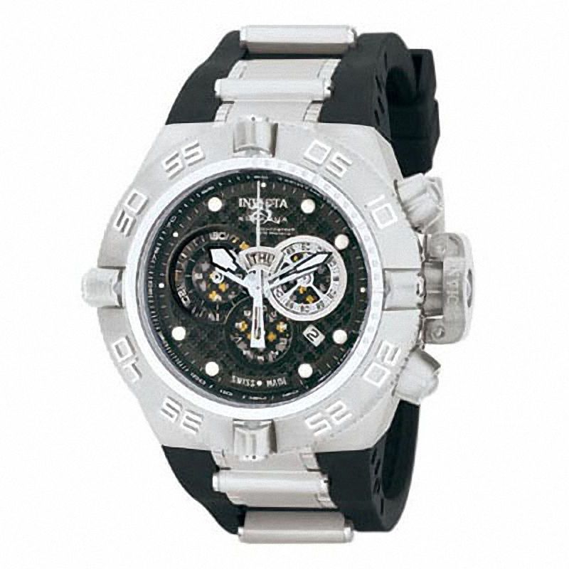 Main Image 1 of Men's Invicta Subaqua Chronograph Strap Watch with Black Dial (Model: 6576)