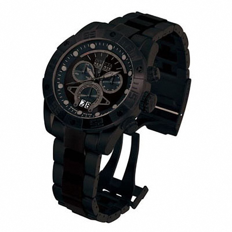 Main Image 1 of Men's Invicta Reserve Chronograph Black Watch with Black Dial (Model: 0334)