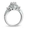 Thumbnail Image 2 of 1 CT. T.W. Round and Princess-Cut Diamond Flower Bridal Set in 10K White Gold