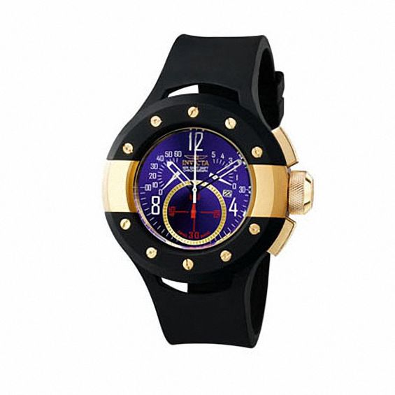 Men's Invicta S1 Collection Two-Tone Strap Watch with Blue