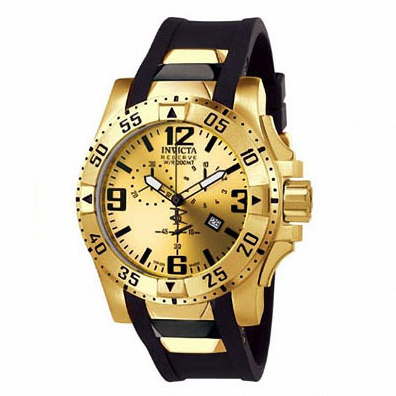 Men's Invicta Reserve Chronograph Gold-Tone Strap Watch with Gold-Tone Dial (Model: 6267)
