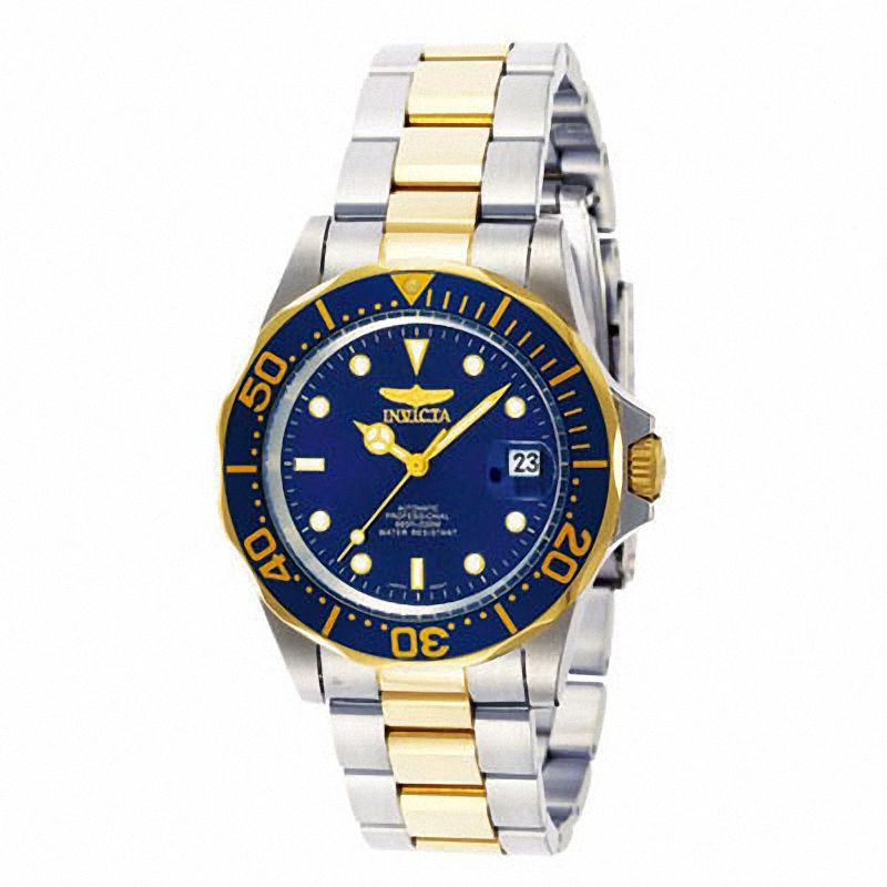 Main Image 1 of Men's Invicta Pro Diver Automatic Two-Tone Stainless Steel Watch with Round Blue Dial (Model: 8928)