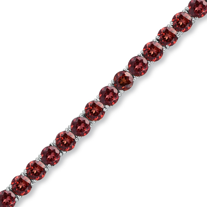 Main Image 1 of 5.0mm Garnet Tennis Bracelet in Sterling Silver