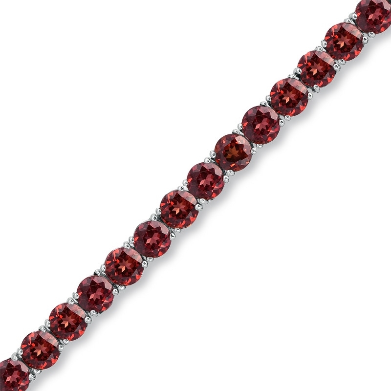 5.0mm Garnet Tennis Bracelet in Sterling Silver