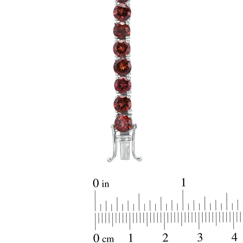 Main Image 3 of 5.0mm Garnet Tennis Bracelet in Sterling Silver
