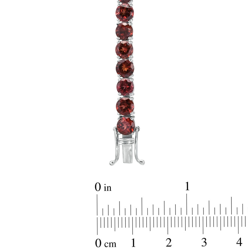 5.0mm Garnet Tennis Bracelet in Sterling Silver