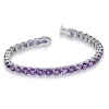 Thumbnail Image 1 of 5.0mm Amethyst Tennis Bracelet in Sterling Silver