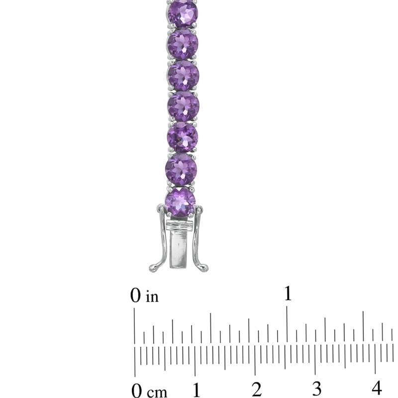 Main Image 3 of 5.0mm Amethyst Tennis Bracelet in Sterling Silver