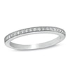 Thumbnail Image 0 of Ladies' 1/10 CT. T.W. Diamond Milgrain Wedding Band in 14K White Gold