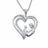 Thumbnail Image 0 of 1/10 CT. T.W. Diamond Motherly Love Pendant in Sterling Silver