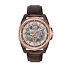 Thumbnail Image 0 of Men's Bulova Classic Automatic Two-Tone Strap Watch with Brown Skeleton Dial (Model: 98A165)